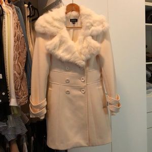Off white wool coat